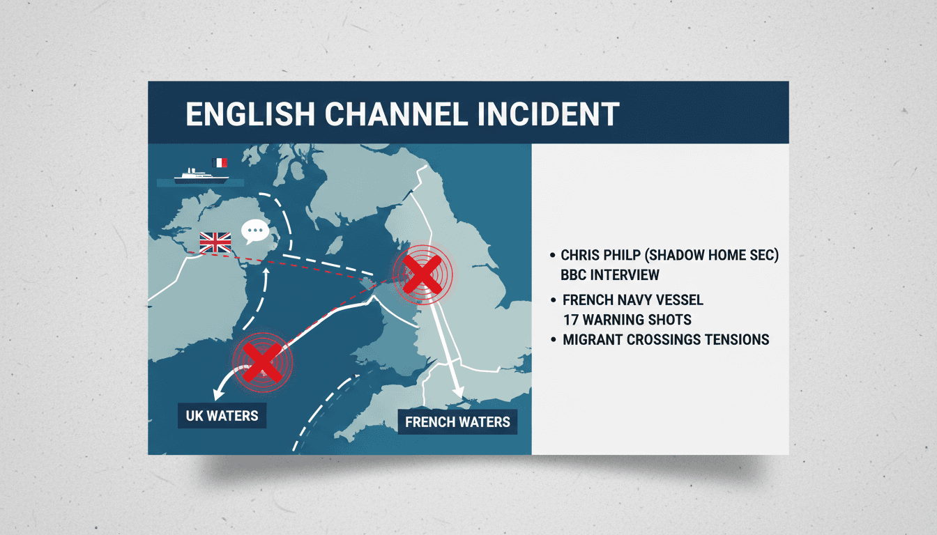 Chris Philp during a BBC interview in the English Channel