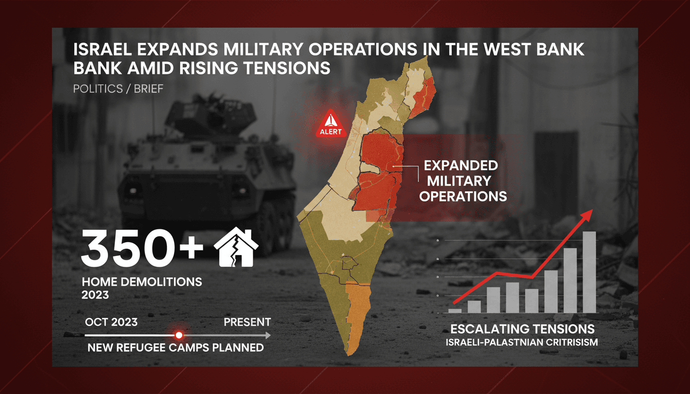 Israeli military operations in the West Bank with demolished homes
