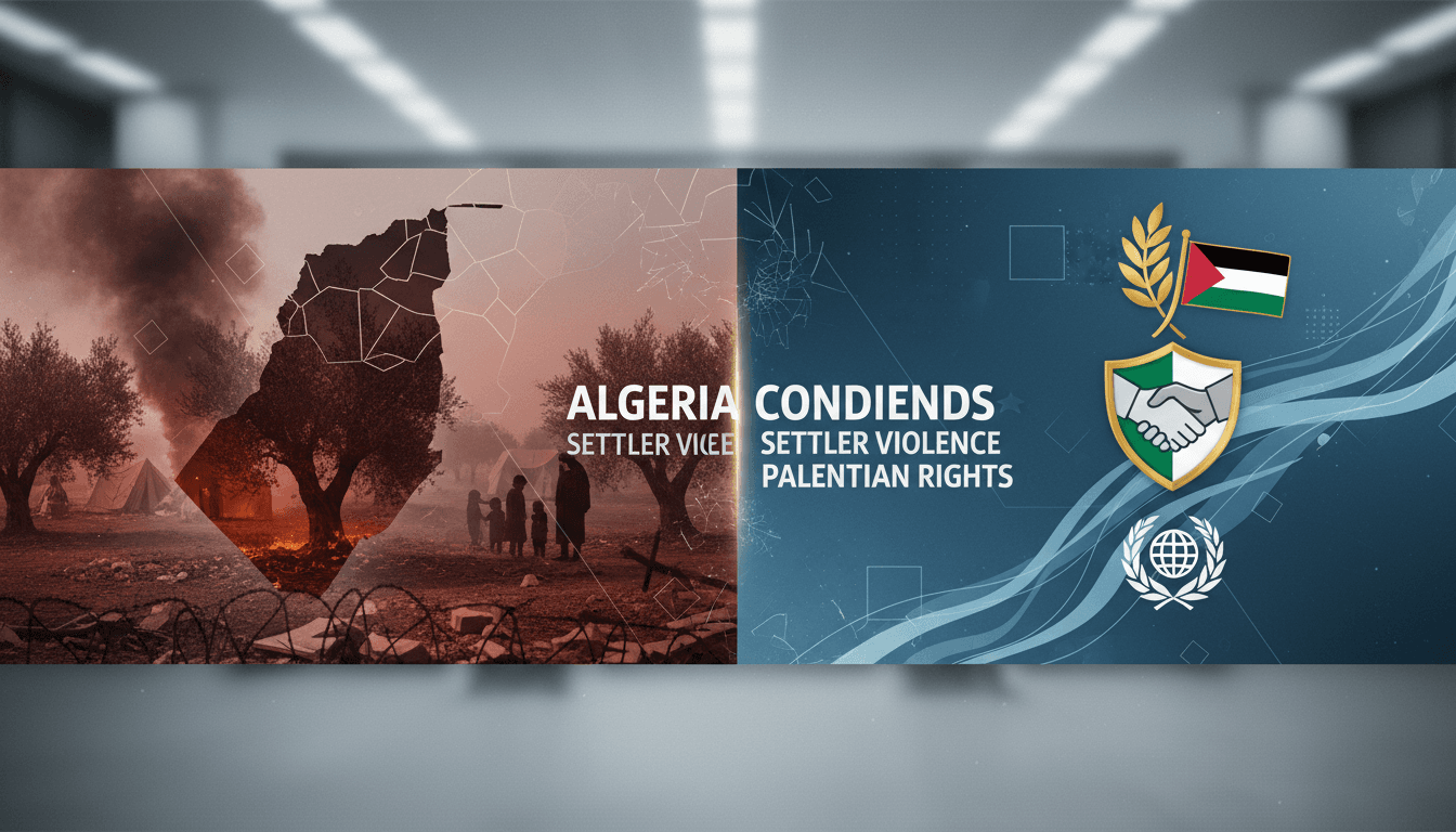Algeria's condemnation of Israeli settler violence against Palestinians in the West Bank.