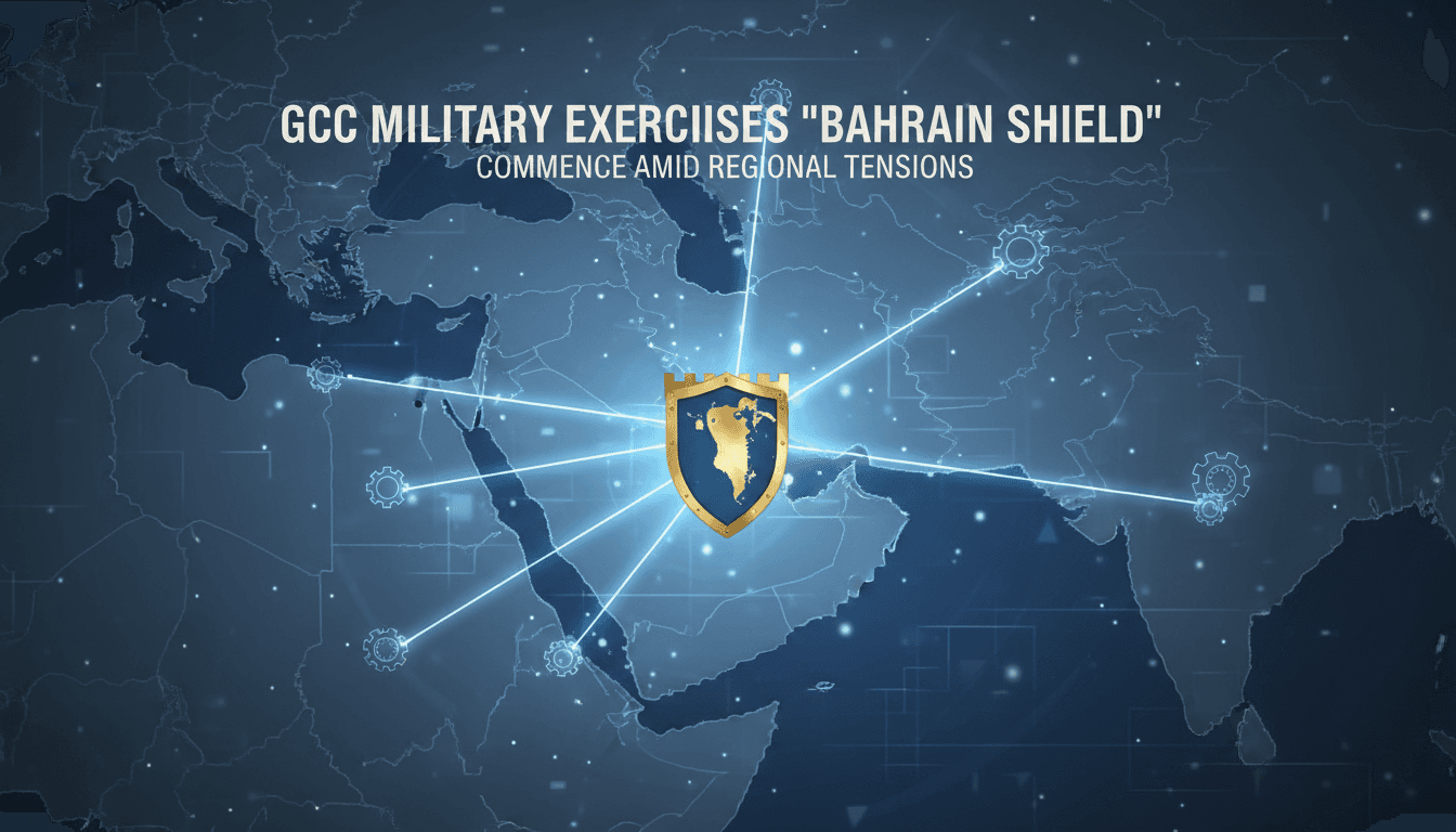 GCC military forces participating in the Bahrain Shield exercises.