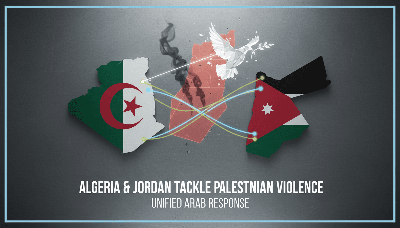 Algerian and Jordanian foreign ministers discussing Palestinian violence.