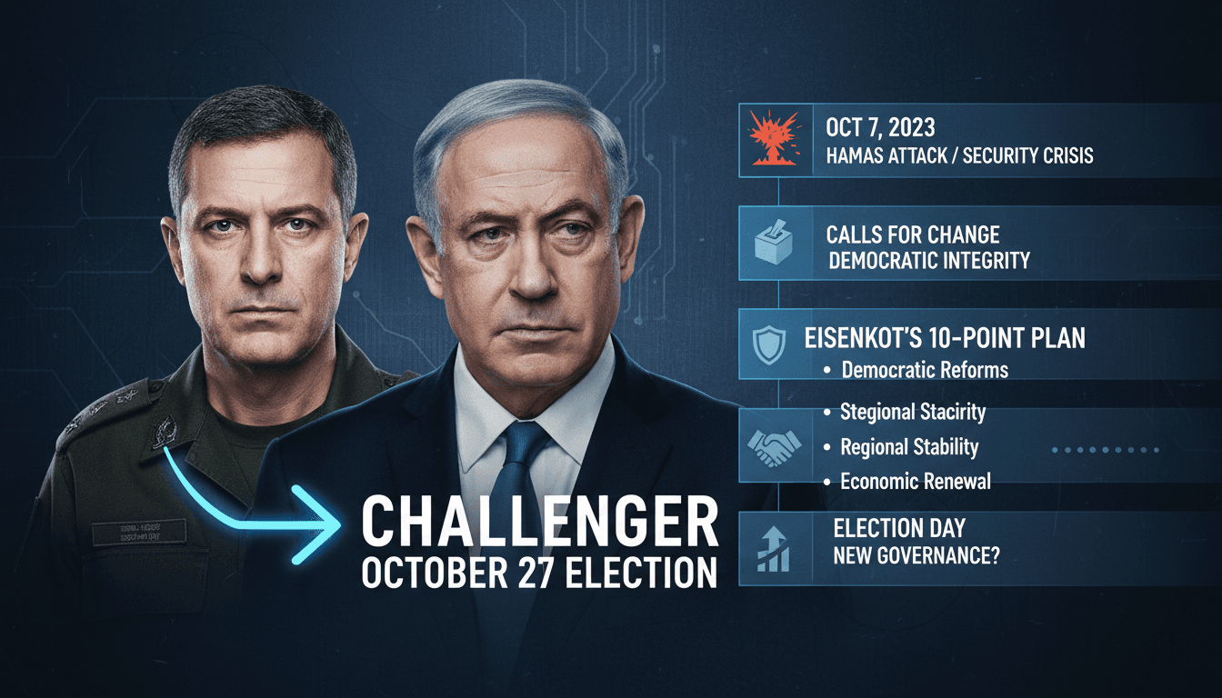 Gadi Eisenkot emerges as key challenger to Netanyahu in Israeli elections
