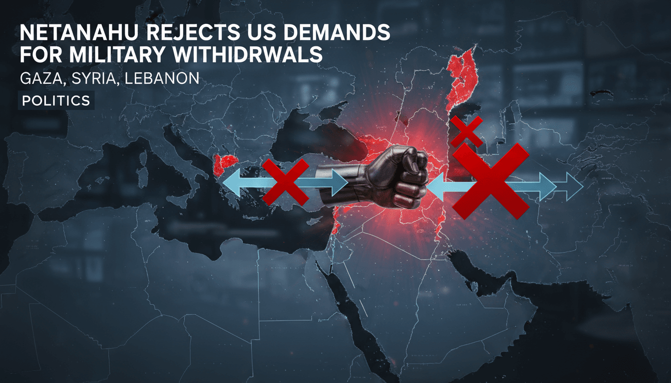 Netanyahu Rejects US Demands for Military Withdrawals from Gaza Syria and Lebanon