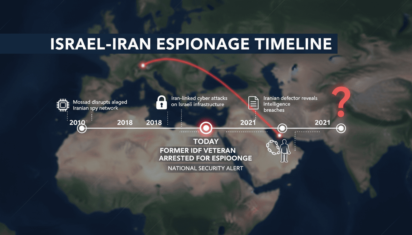 Israeli army veteran arrested for espionage on behalf of Iran