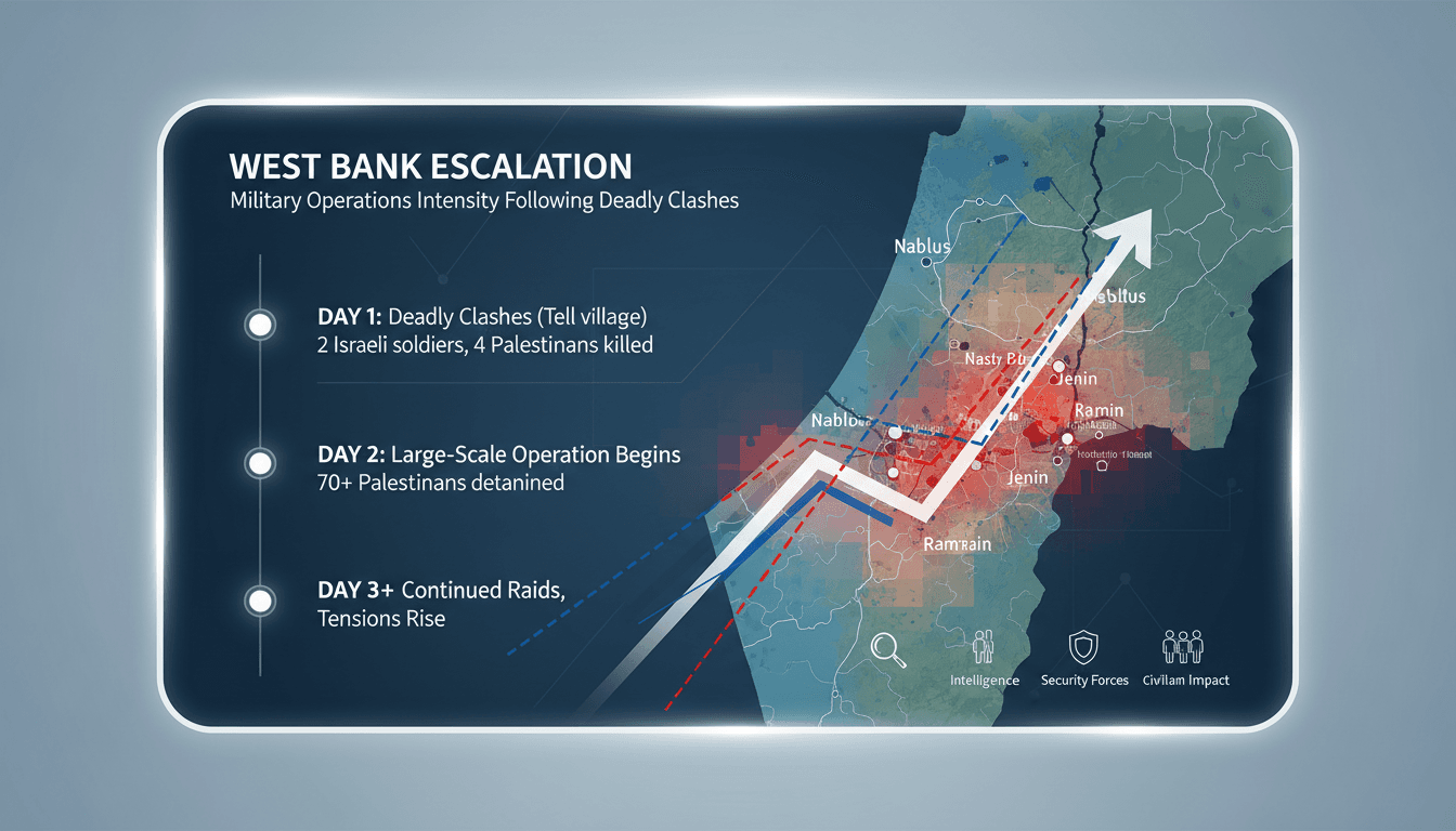 Israeli military operations in the West Bank following recent clashes.