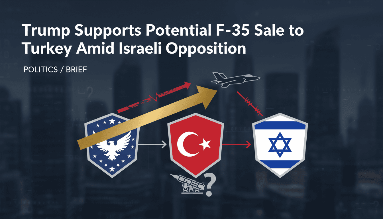 President Trump discusses potential F-35 sale to Turkey amidst Israeli opposition.