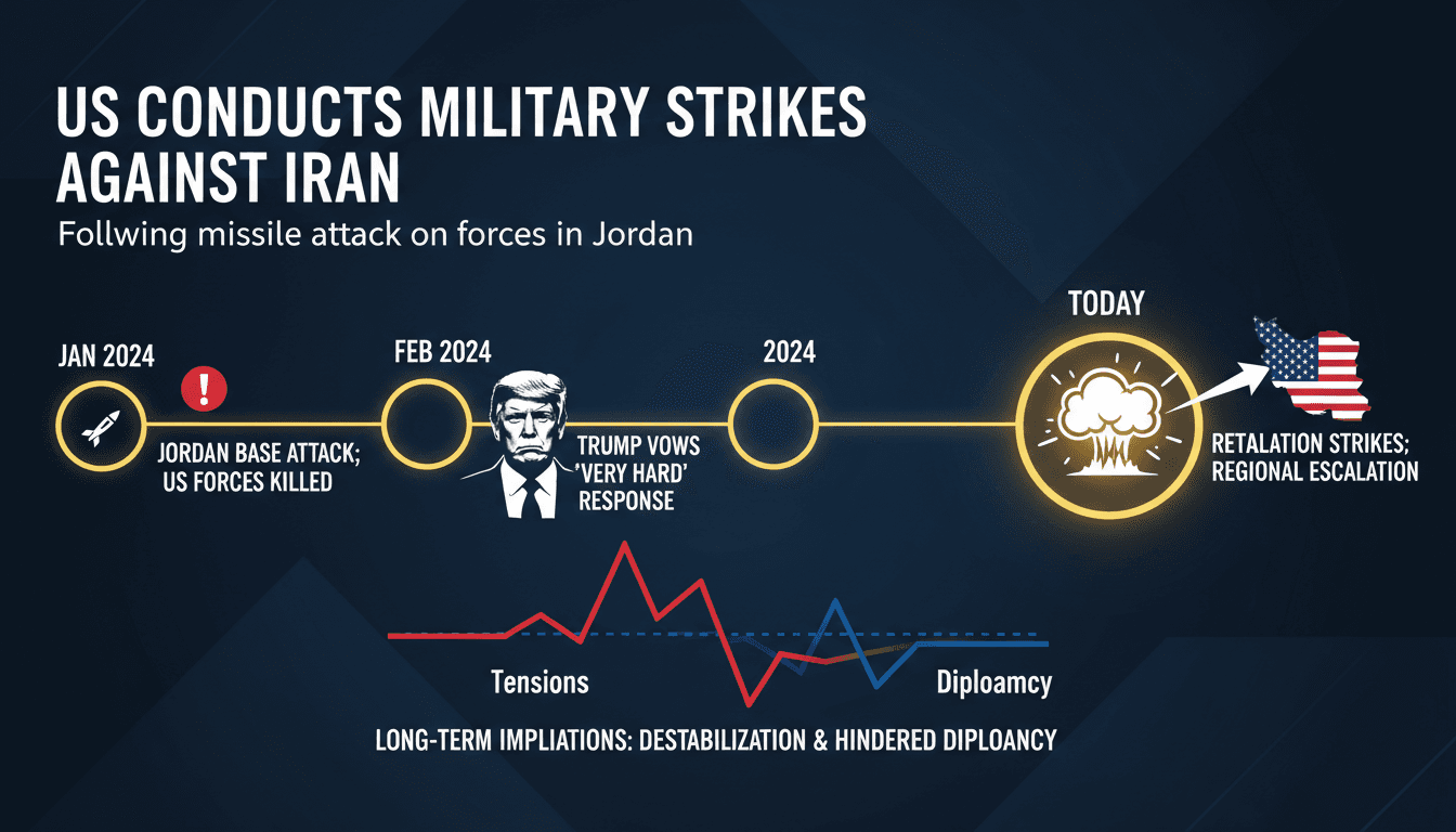 US military strikes against Iran following missile attack on forces in Jordan