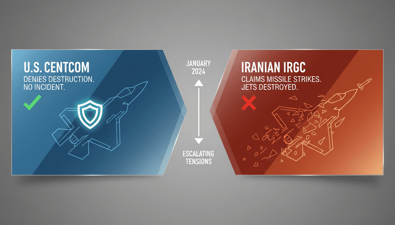 CENTCOM denies Iranian claims of F-35 fighter jet destruction in Jordan.