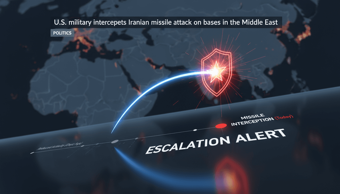 U.S. military intercepts missiles in the Middle East