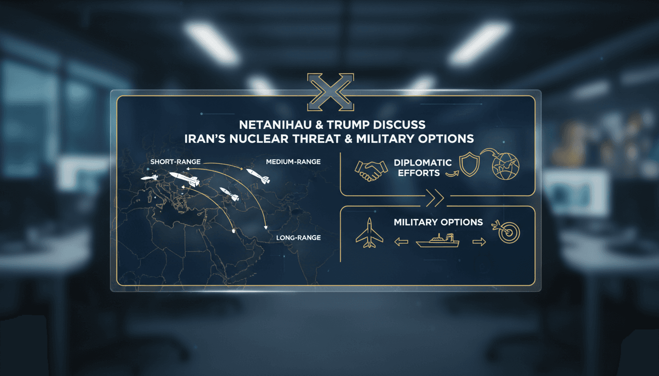 Netanyahu and Trump discussing military strategies against Iran
