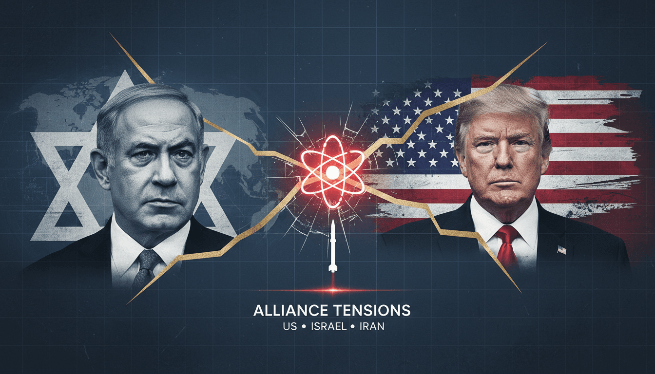 Netanyahu and Trump meeting at the White House discussing Iran