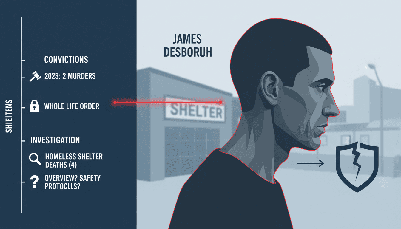 James Desborough's conviction and ongoing investigations at a homeless shelter