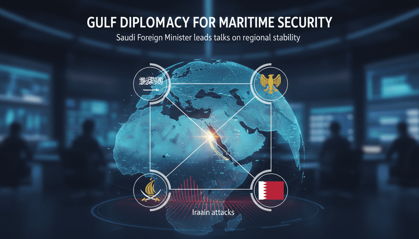 Saudi Foreign Minister Prince Faisal bin Farhan during discussions on maritime security.