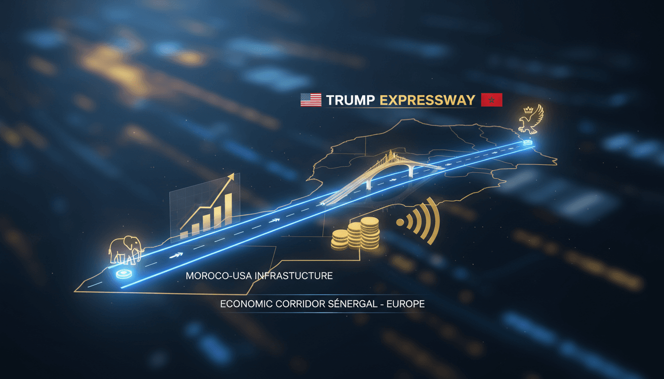 Donald Trump expressing gratitude for the highway named after him in Morocco.