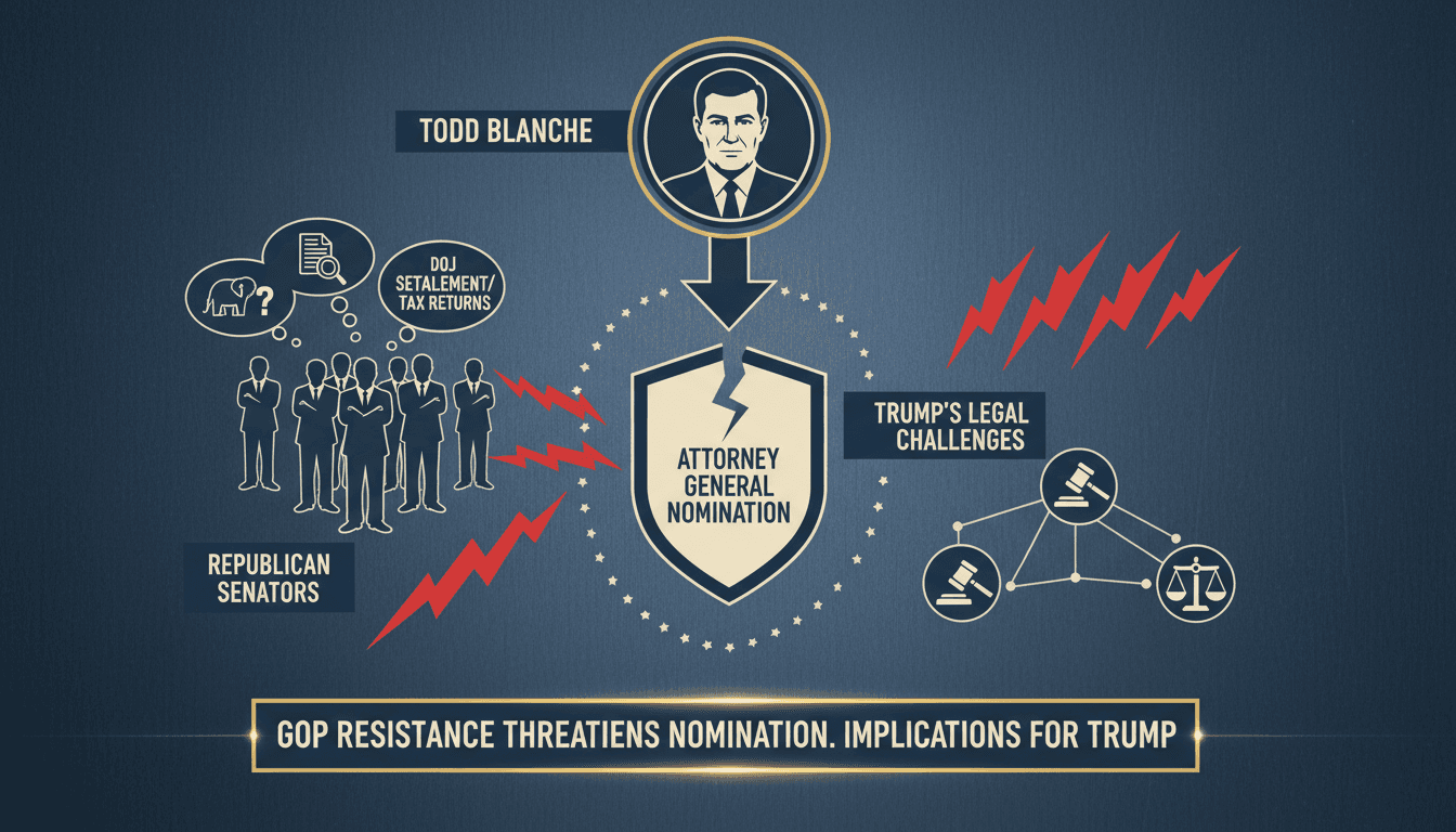 Todd Blanche's attorney general nomination facing Republican scrutiny