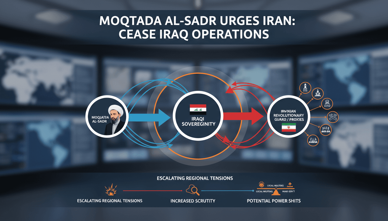 Moqtada al-Sadr addressing the public on Iraq's sovereignty issues.