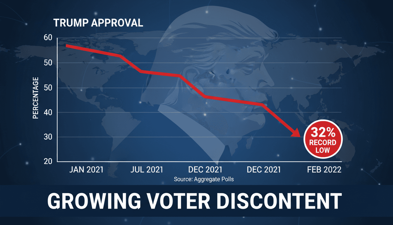 Trump's Approval Ratings Hit Record Lows Amid Growing Voter Discontent