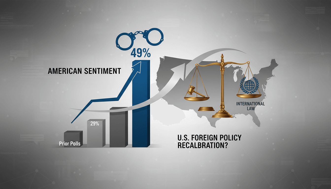 Poll results showing American support for Netanyahu's arrest for war crimes.