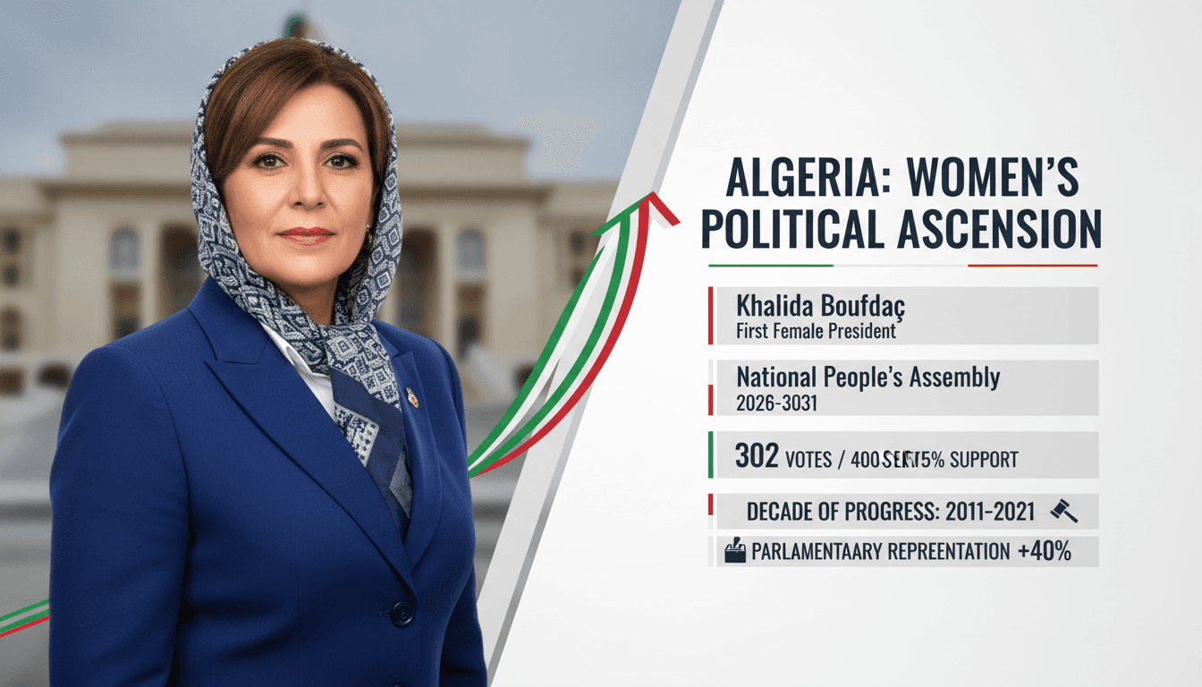 Khalida Boufdaç, first female president of Algeria's National People's Assembly