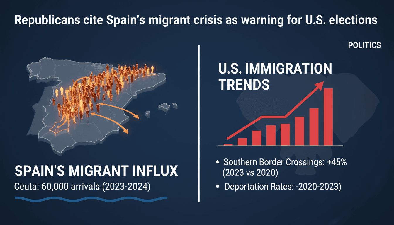 Migrant crisis in Ceuta, Spain, highlighting the influx of migrants and its political implications.