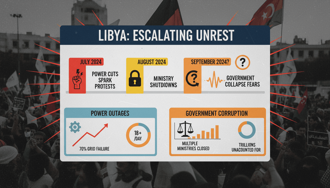 Protesters in Tripoli demanding accountability and better services