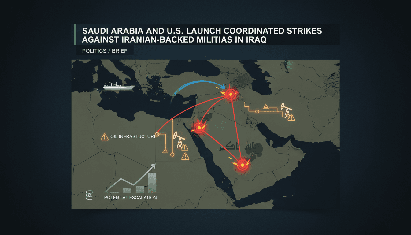 Saudi Arabia and U.S. launch coordinated strikes against Iranian-backed militias in Iraq