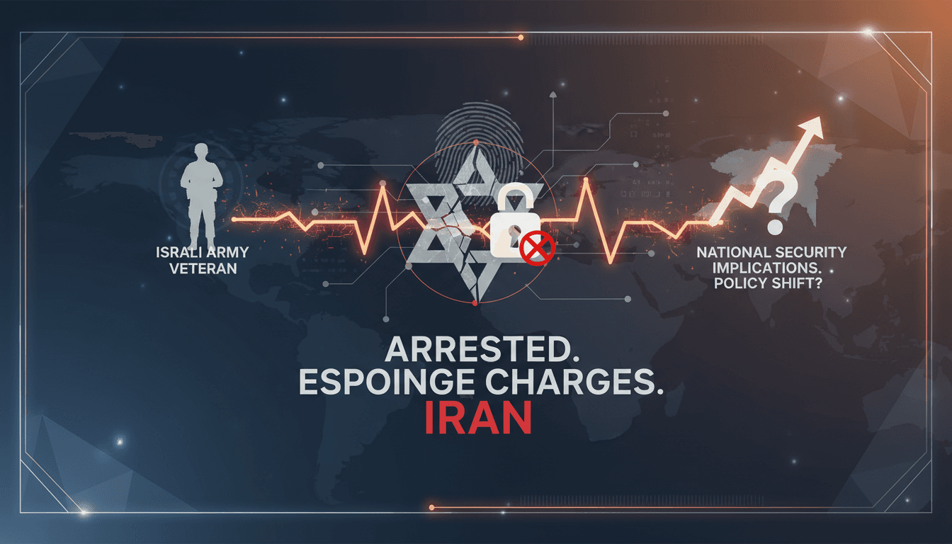 Israeli army veteran arrested on espionage charges for Iran