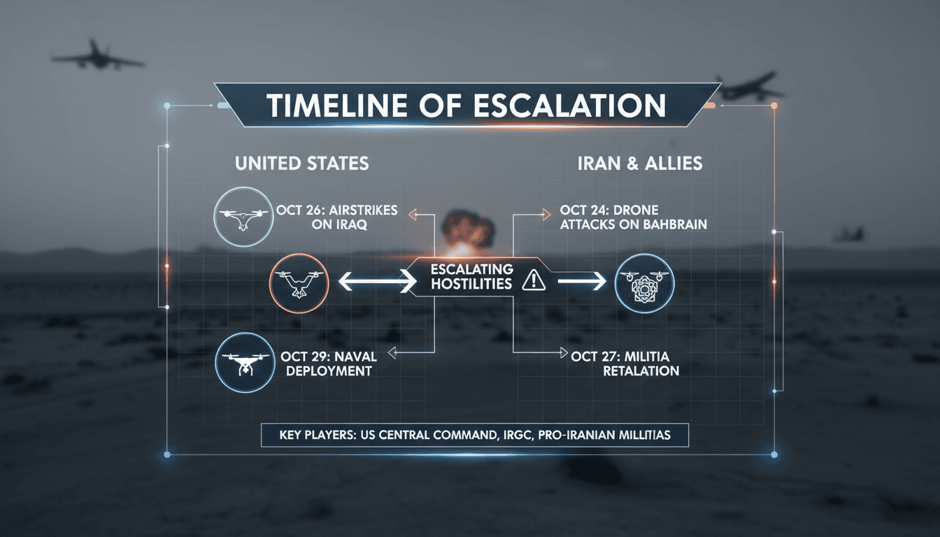 US airstrikes against Iranian targets in the Middle East