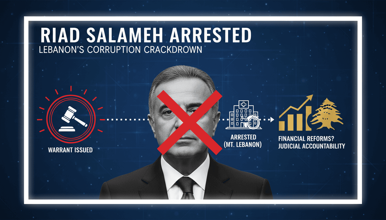 Riad Salameh, former Governor of the Central Bank of Lebanon, during a press conference.