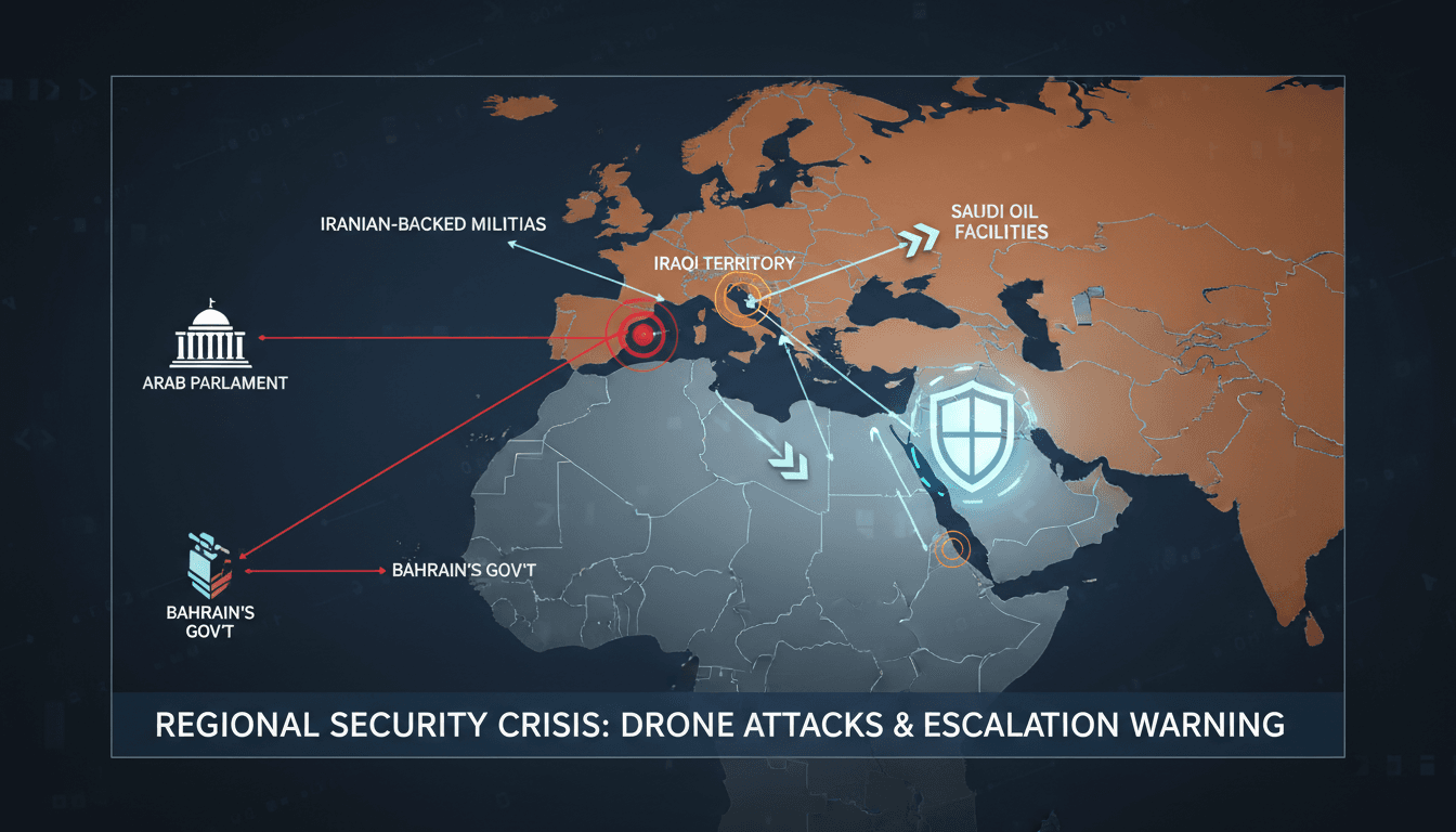 Saudi oil facilities under threat from drone attacks by Iranian-backed militias.