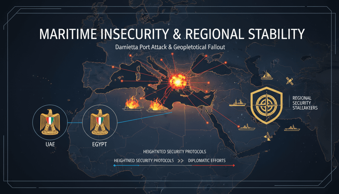 UAE condemns drone attack on vessels at Damietta Port in Egypt