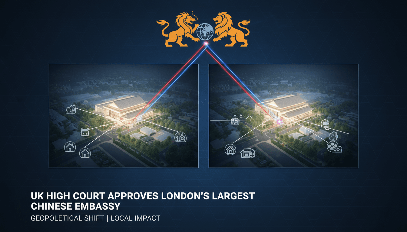 Construction site of the new Chinese embassy in London