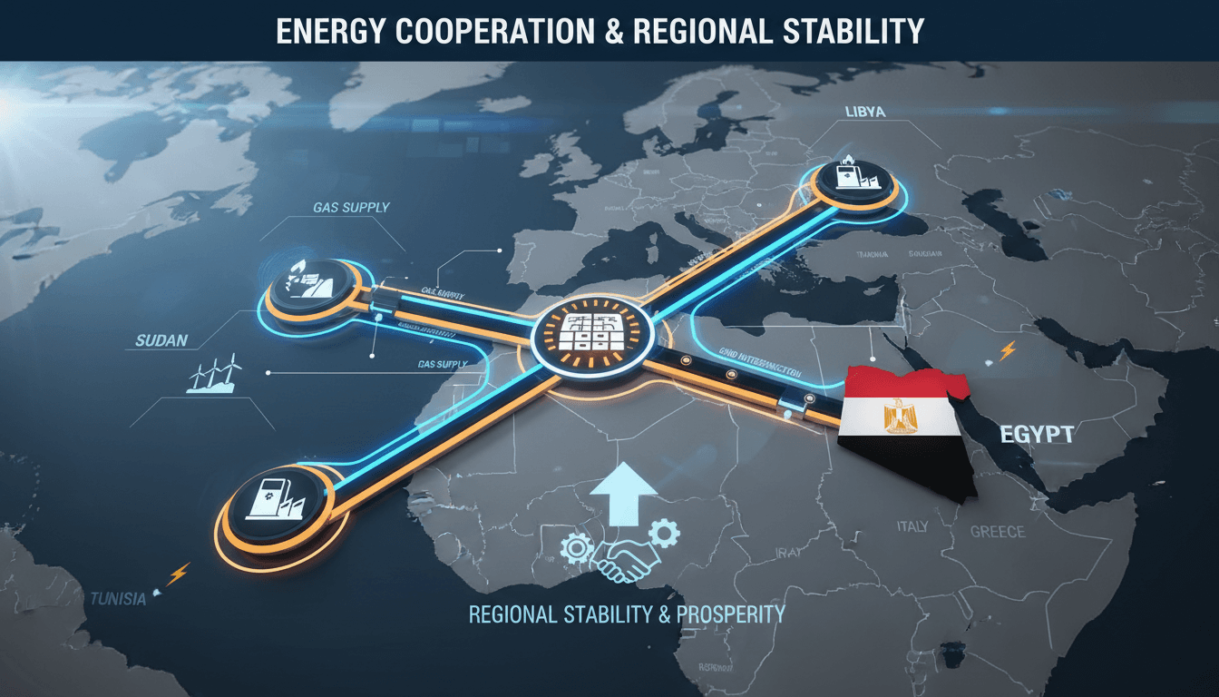 Egyptian and Libyan leaders discussing energy cooperation in Alamein.