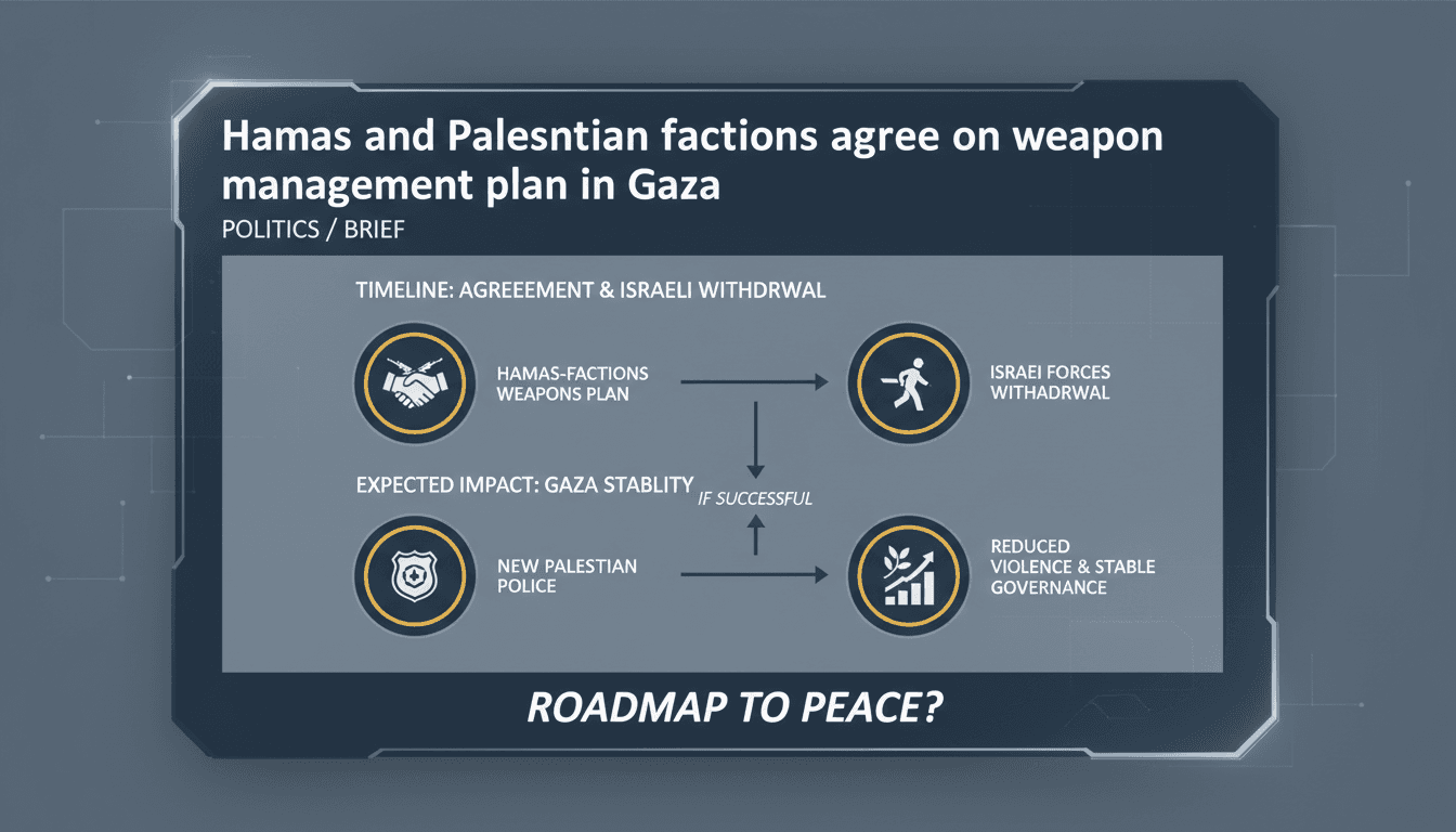 Hamas and Palestinian factions reach agreement on weapon management in Gaza