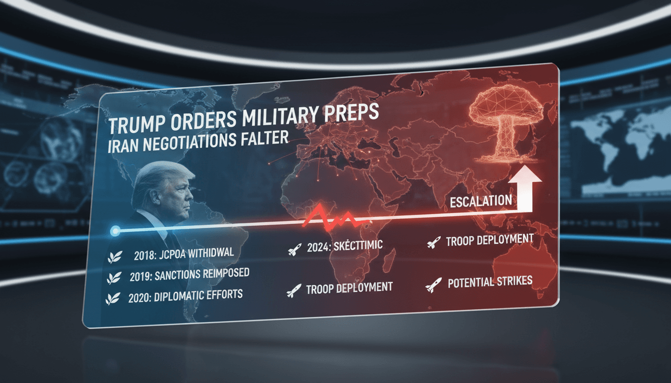President Trump at Camp David discussing military strategy regarding Iran.