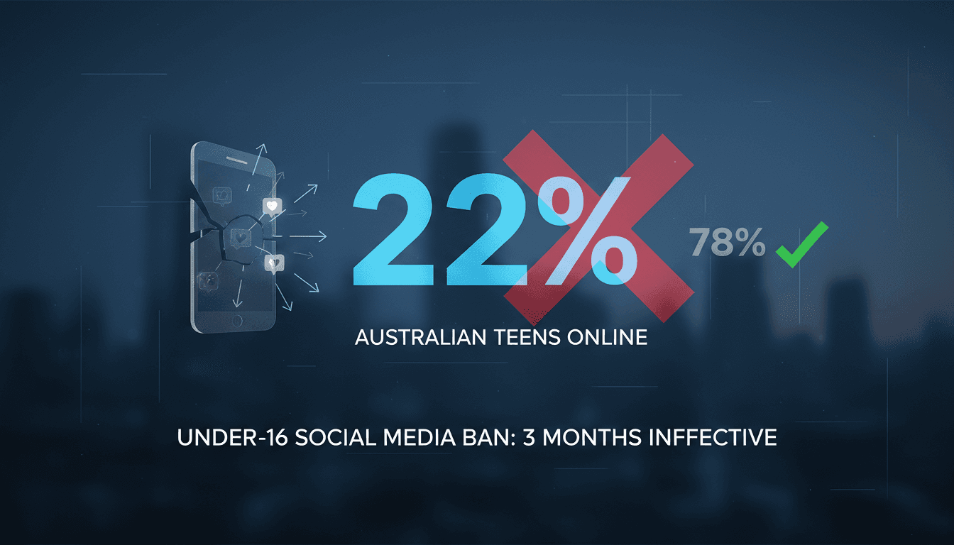 Teenagers using social media despite age restrictions in Australia.
