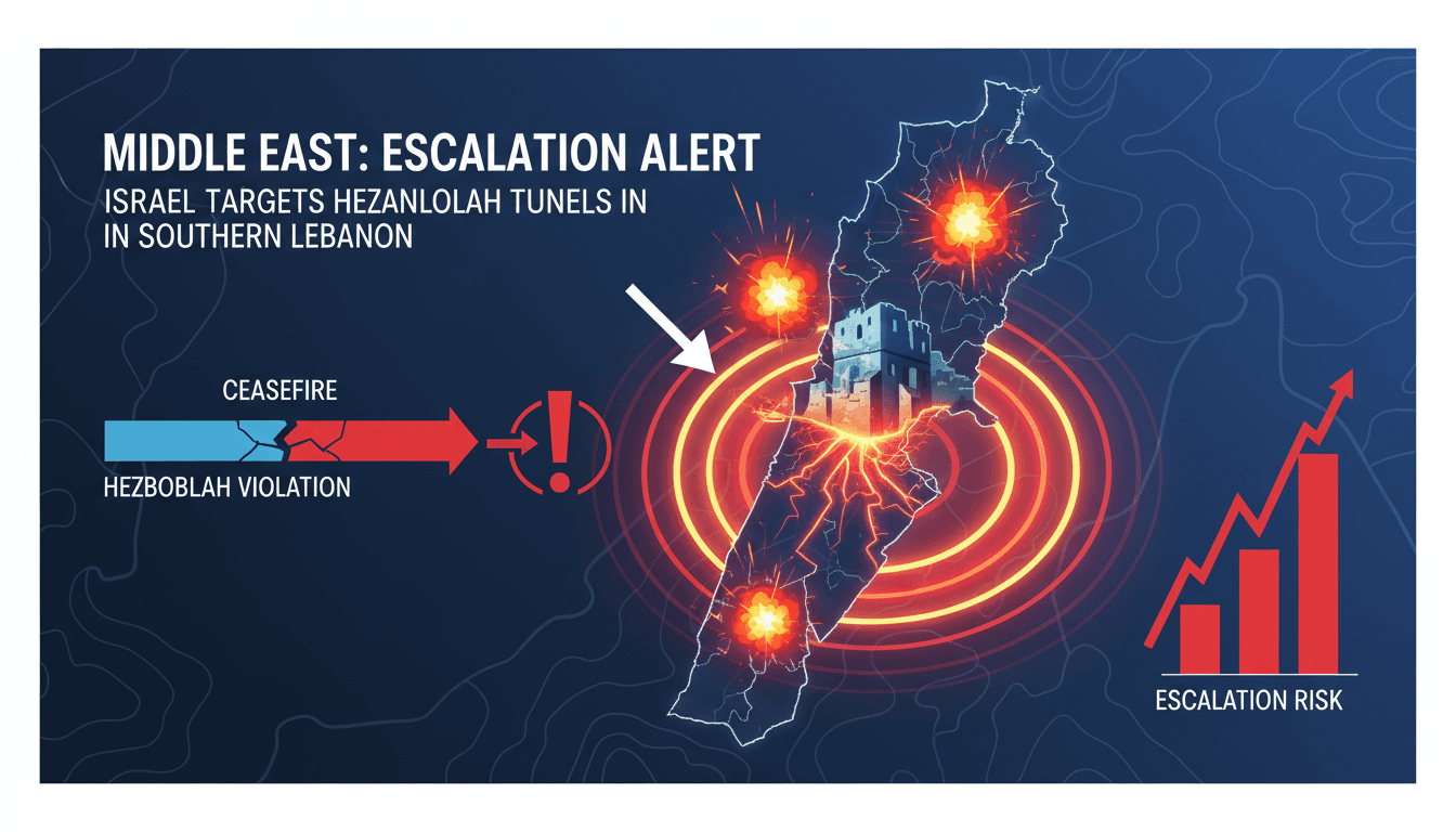 Israeli military operation targeting Hezbollah tunnels in southern Lebanon