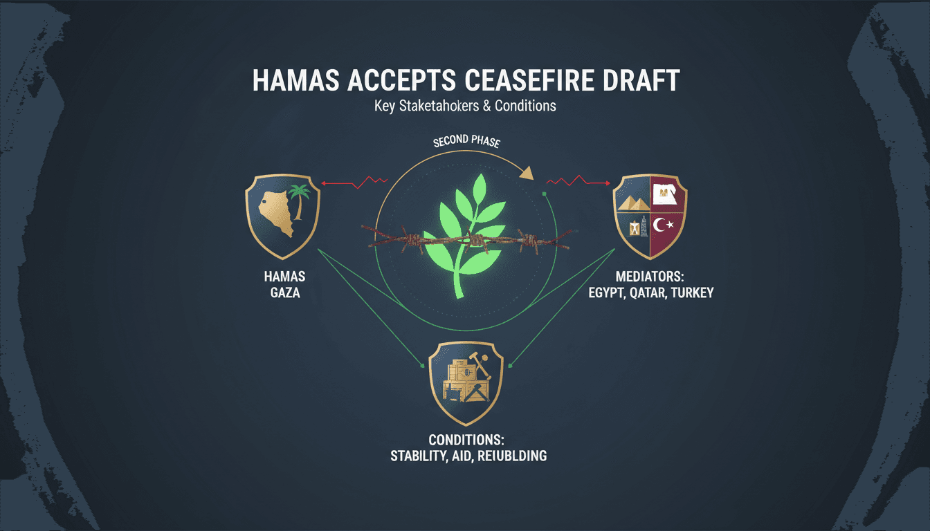 Hamas leaders discussing the ceasefire agreement in Gaza.