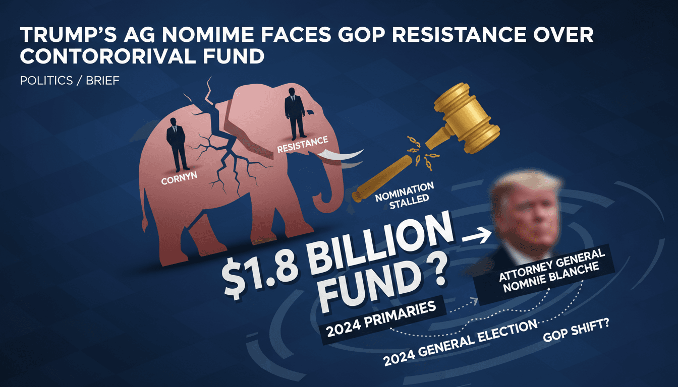 Todd Blanche's nomination as attorney general faces GOP opposition.