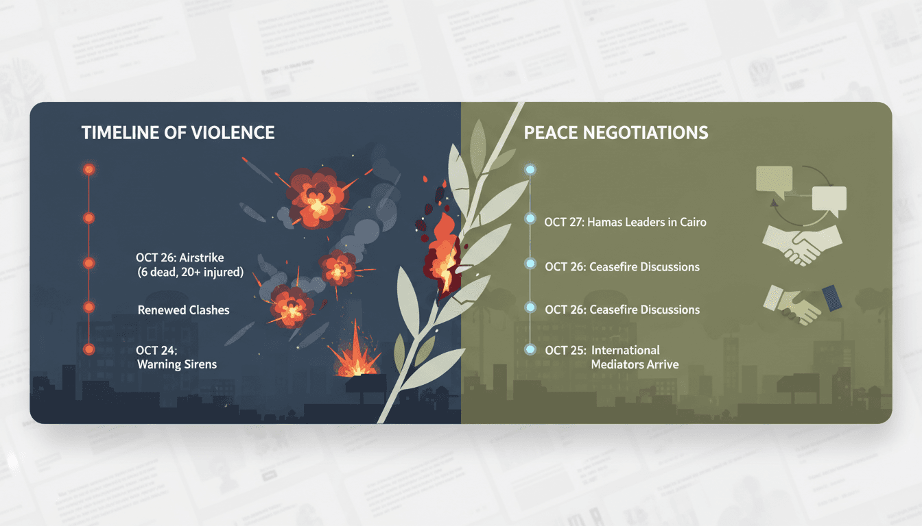 Israeli airstrikes in Gaza during peace negotiations