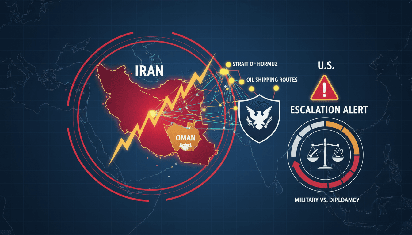 Map of the Gulf region highlighting Iran and U.S. military interests.