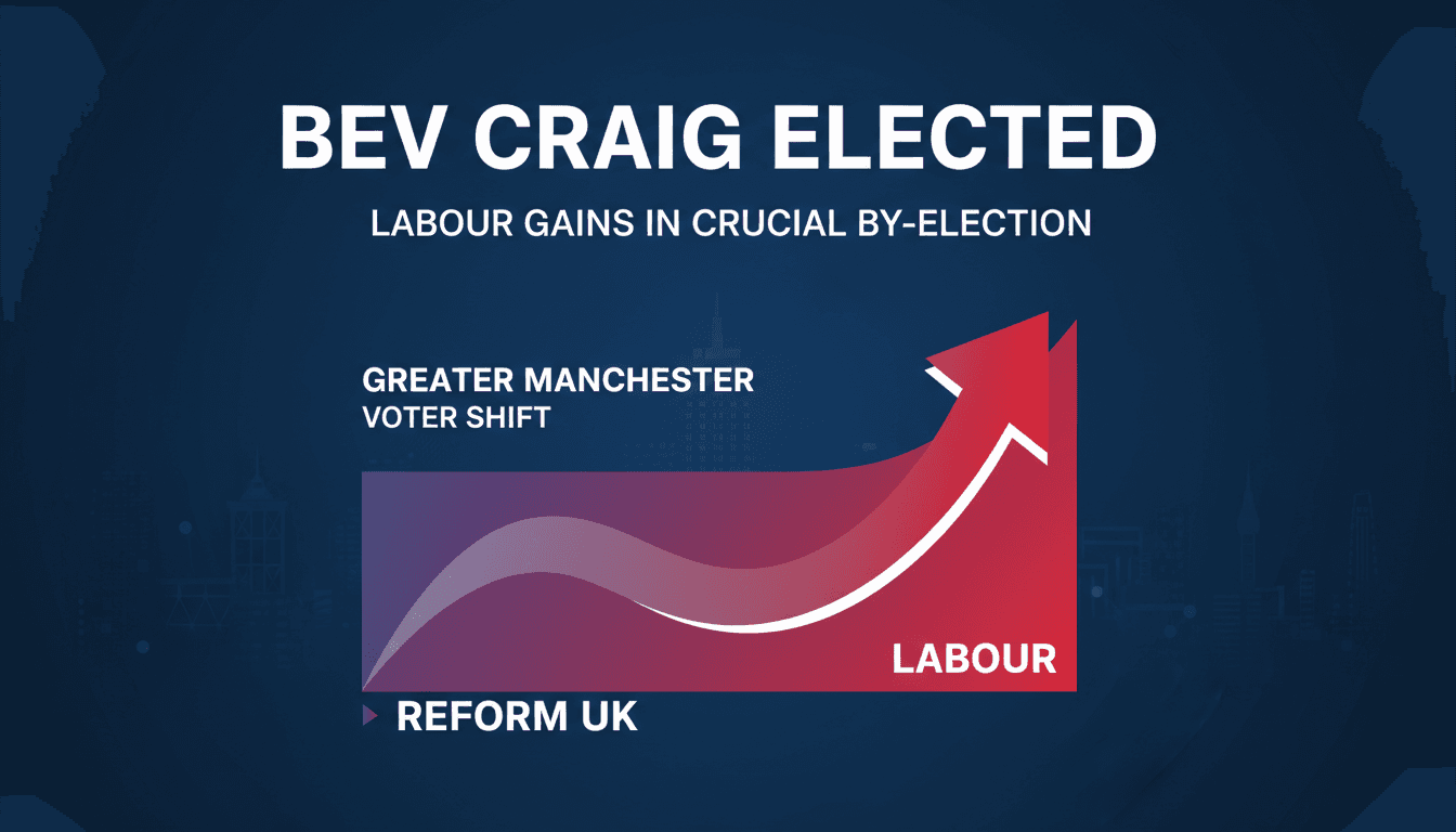 Bev Craig celebrating her victory as Mayor of Greater Manchester