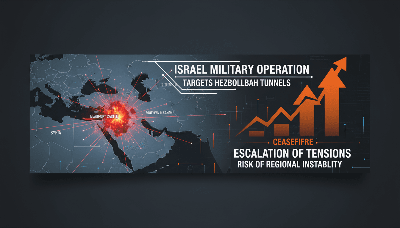 Israeli forces conducting military operations in southern Lebanon