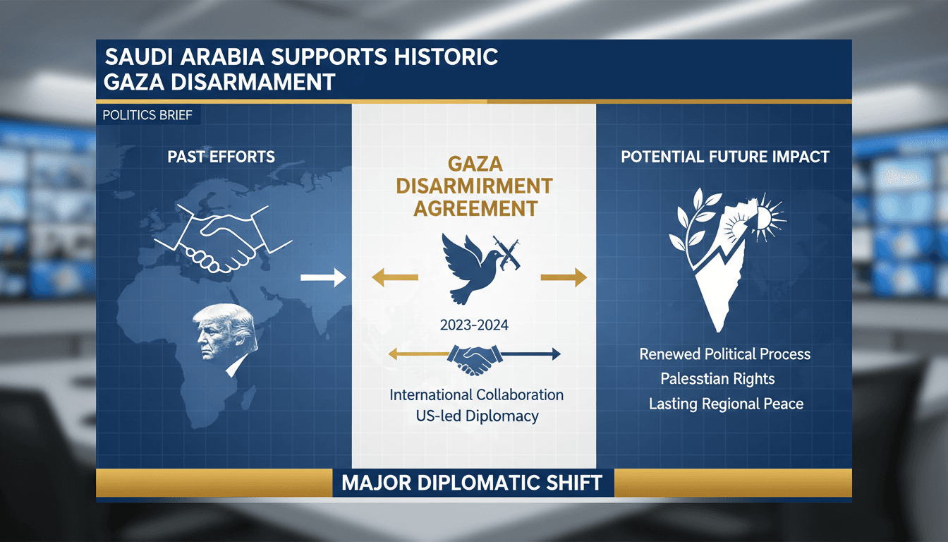 Saudi Arabia's support for Gaza disarmament agreement