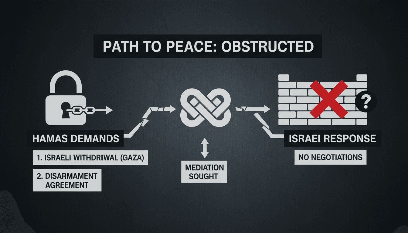 Hamas leader Ghazi Hamad speaking about disarmament conditions.