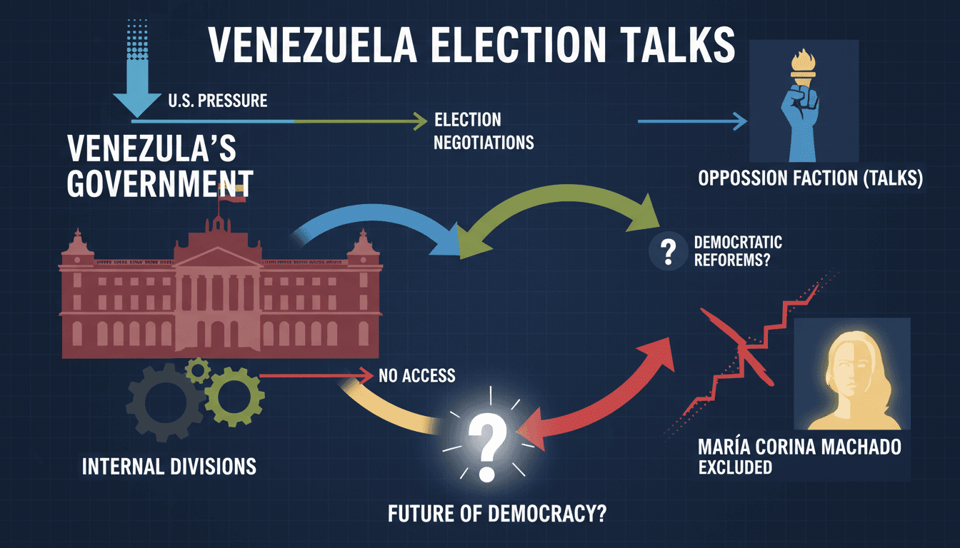 Venezuelan government and opposition leaders in negotiation talks