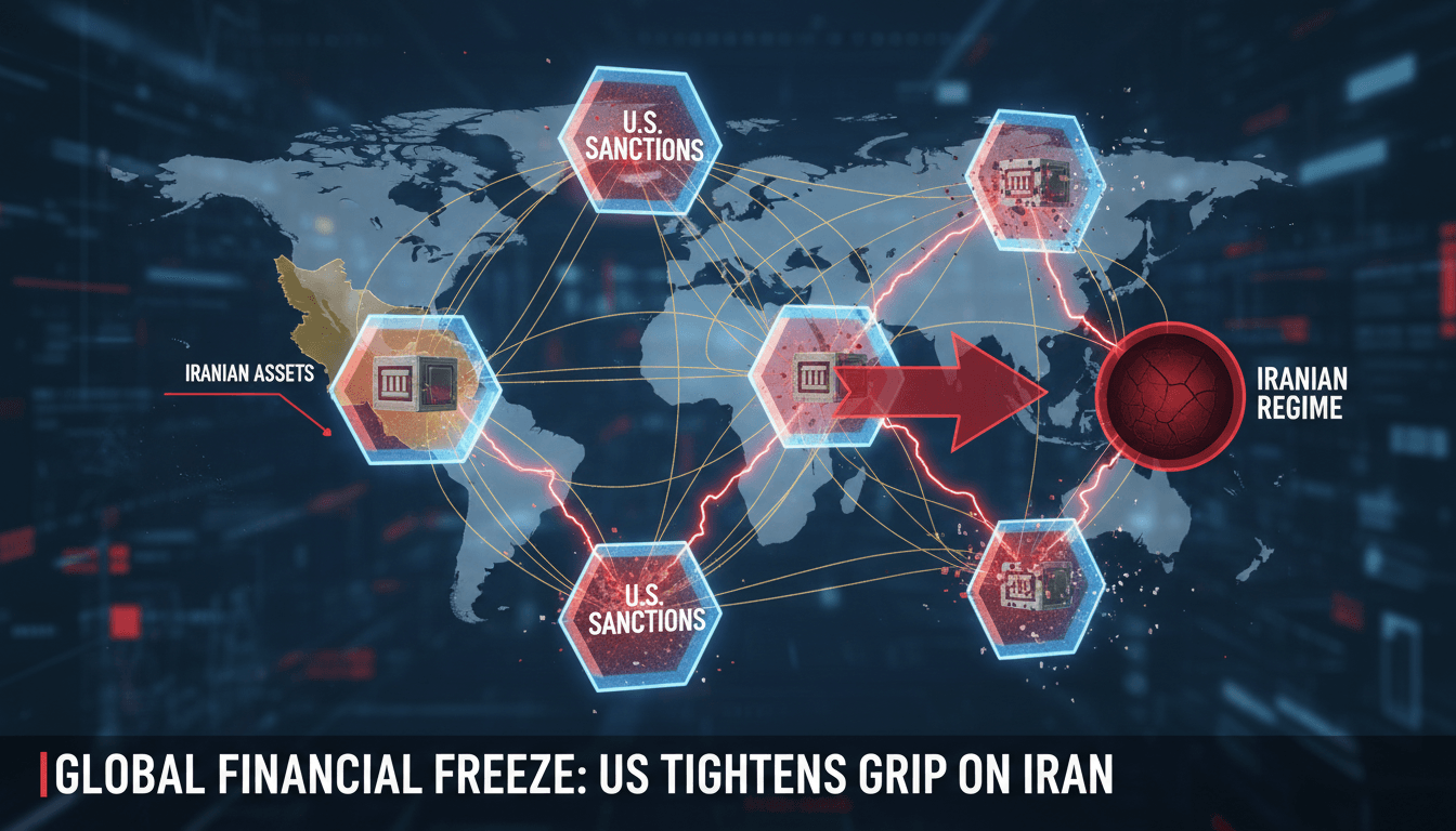 U.S. Treasury Secretary Scott Bissent announcing intensified sanctions against Iran.