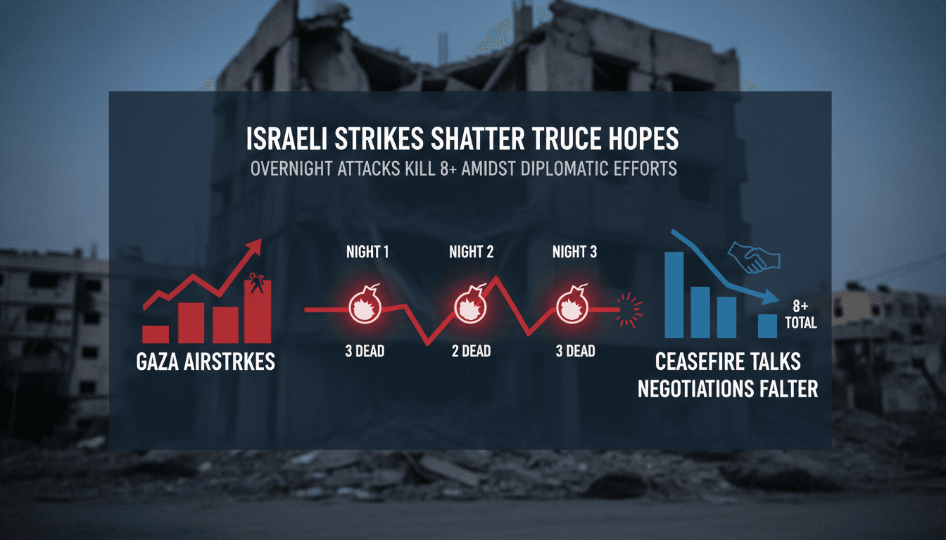Israeli airstrikes in Gaza causing civilian casualties and humanitarian crisis.