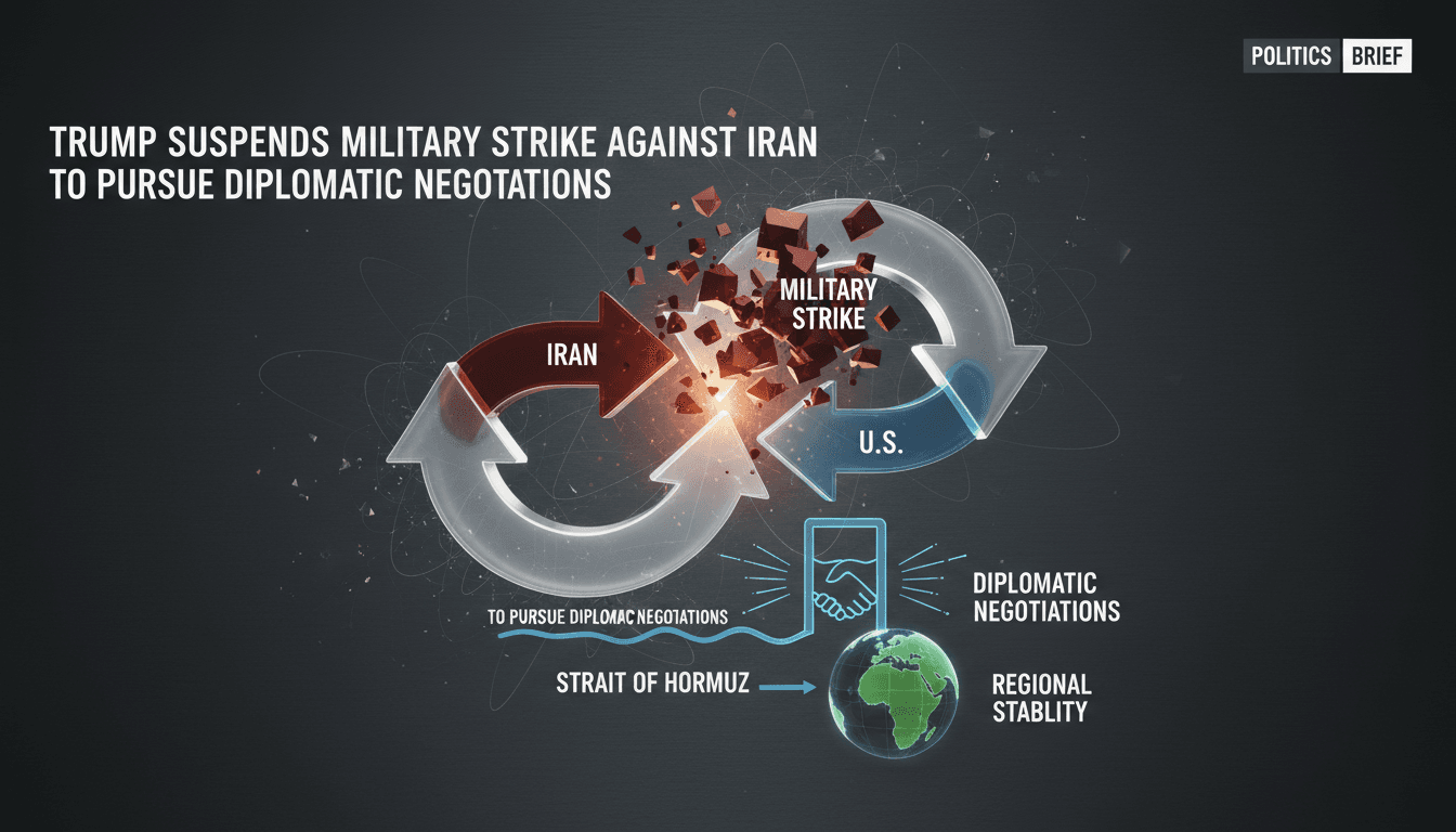 President Trump announces suspension of military action against Iran.