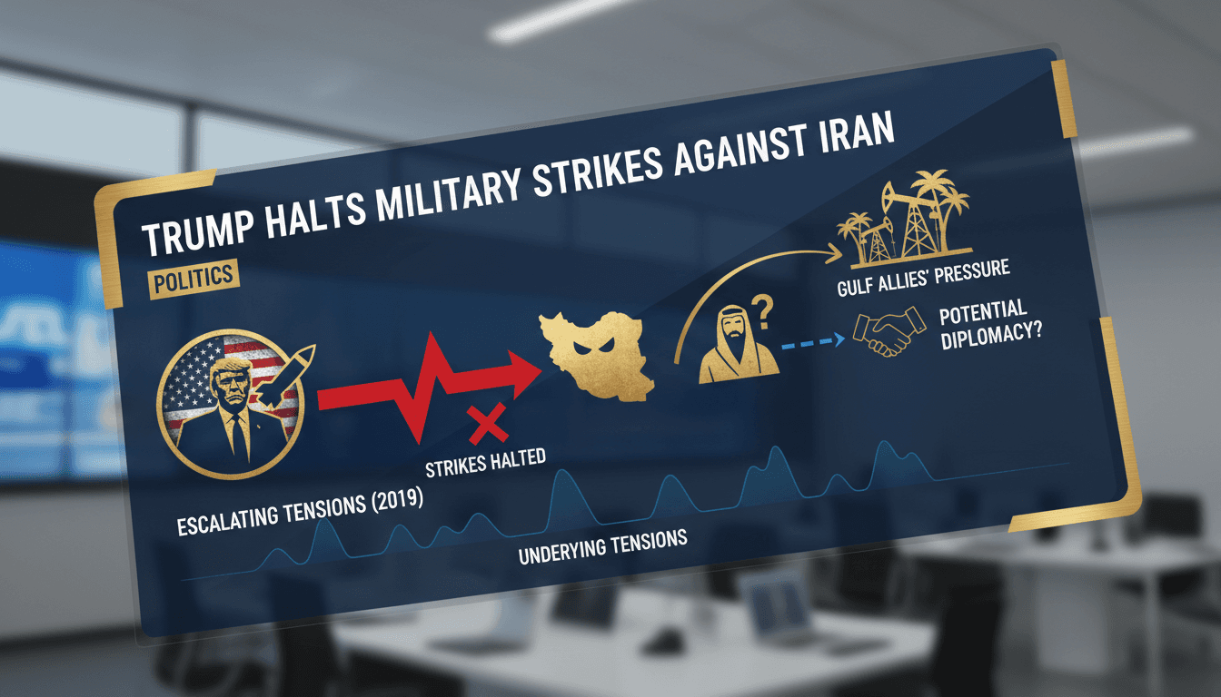 President Trump announces suspension of military strikes against Iran.
